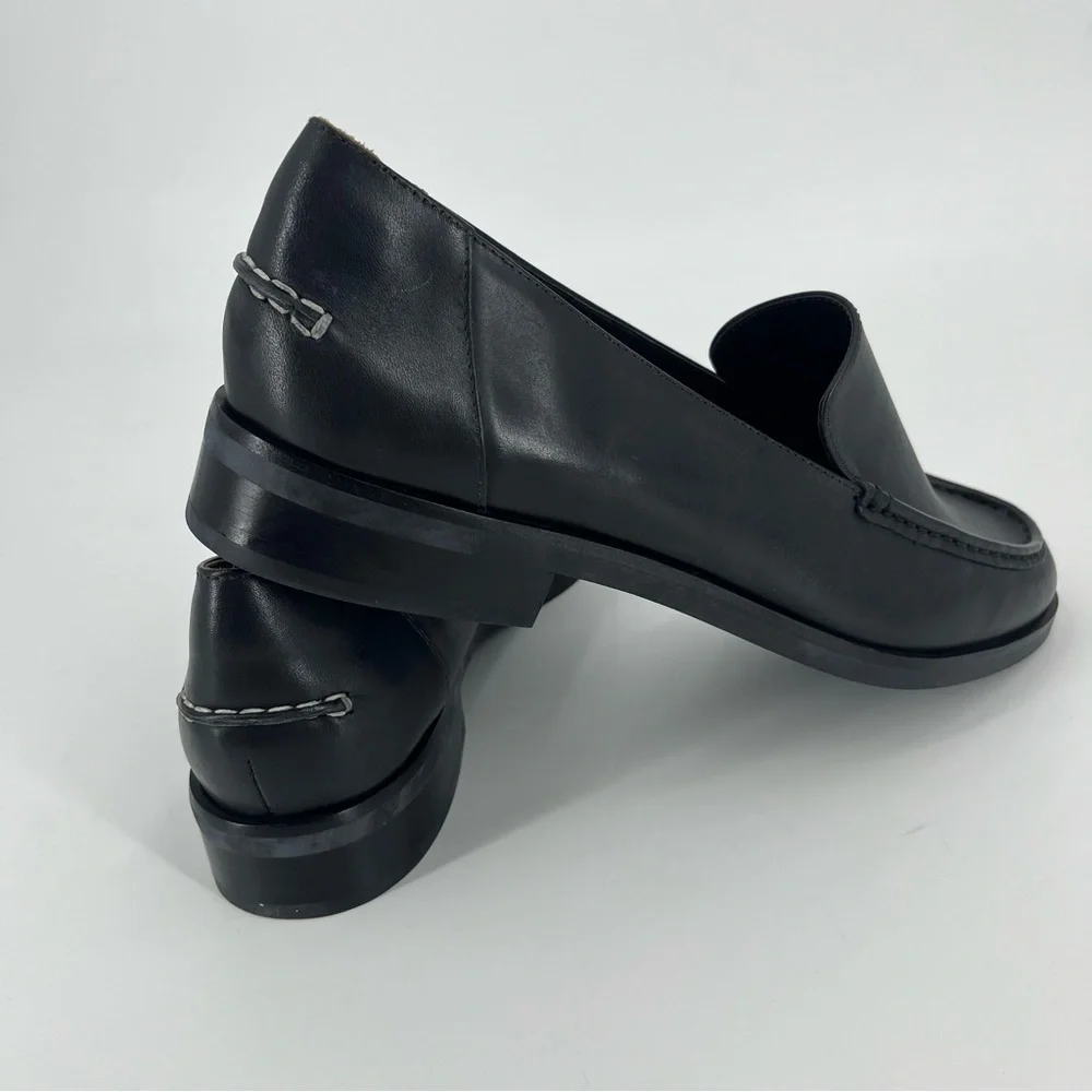 EVERLANE The Modern Loafer in Black Napa Leather Flat Slip On Size 8.5 NEW_11